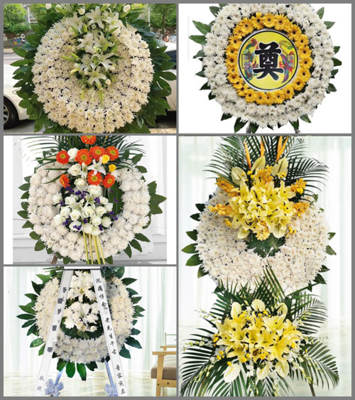 山东青岛即墨市蓝村镇古城村花圈速递